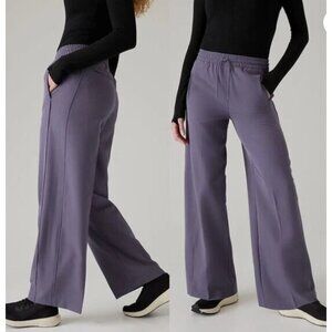 Athleta Stride Wide Leg Purple Trouser Pants Athleisure Women's Size XL